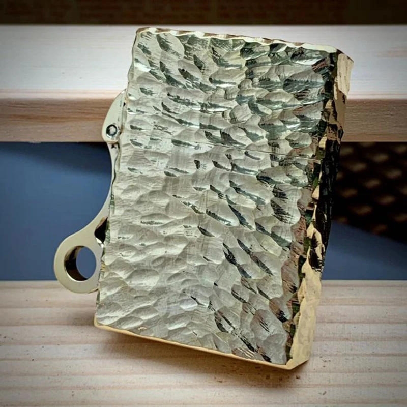 EDC Brass Square Box Large Hinge Thick Shell Windproof Gift Hiking Handle Outdoor Camping Portable Tools