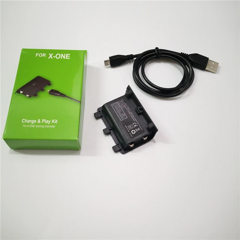 2400mAh Rechargeable Li-ion Battery Pack for XBOX ONE Gaming Console Back Cover Battery Gamepad Battery +USB Charging Cable