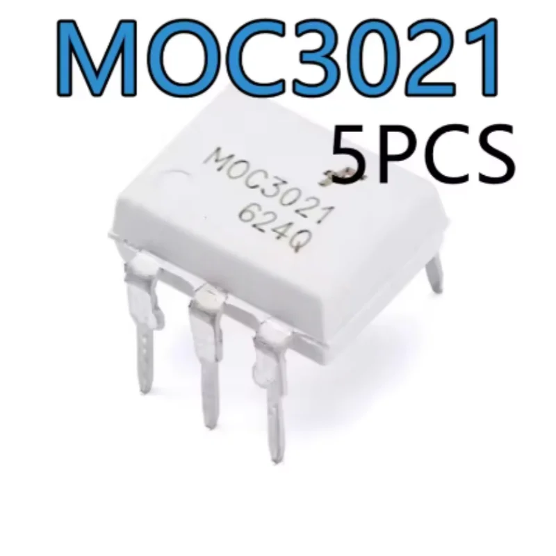 5PCS Brand new original MOC3021 MOC3021M in-line DIP-6 optocoupler