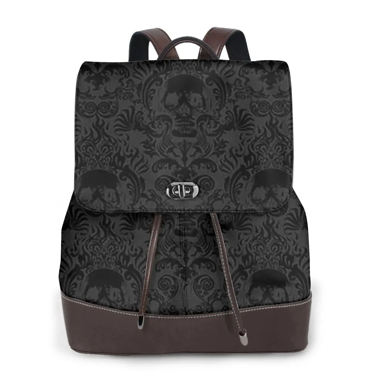 goth-gothic-black-skull-damask-pattern-bookbag-school-student-bags-hiking-travel-daypack-for-women-fashion-derma-backpack