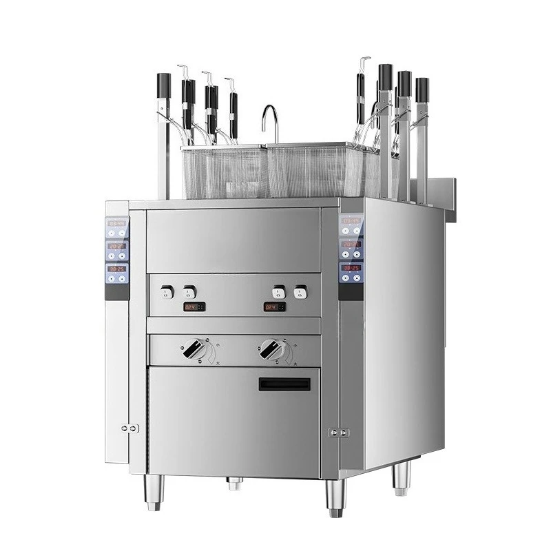 

Fully automatic, lifting noodle cooking stove, soup stove, thermal insulation seasoning table integrated combination