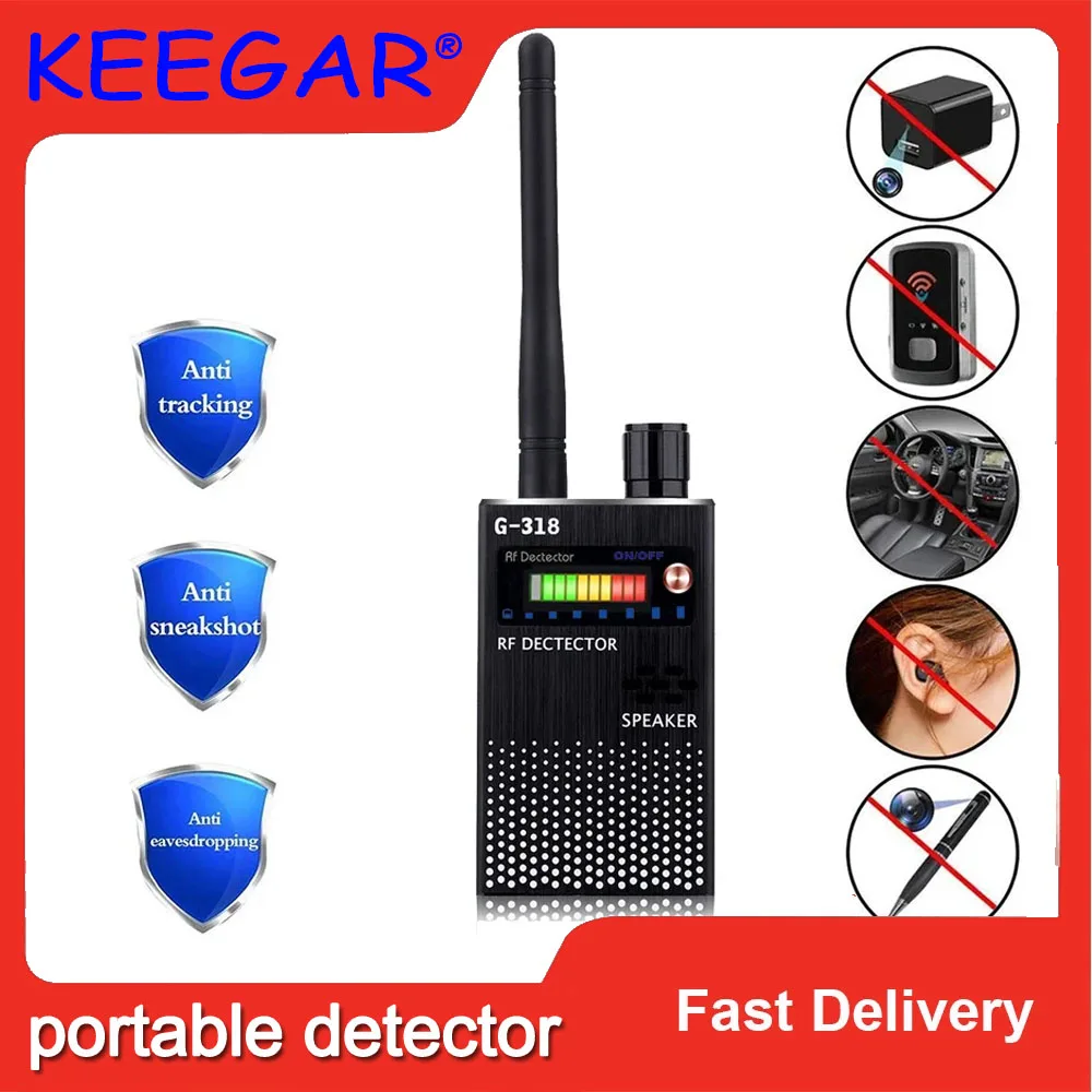 

Anti Spy Camera Detector GPS Tracker Signal WiFi Bug Radio GSM Device Finder Anti Spy Gear Things Scanner Spy Gadgets Detector