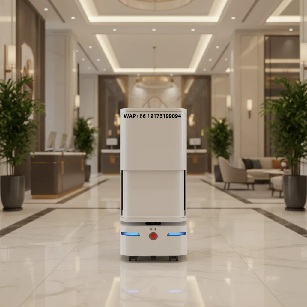 Food Delivery Robot Dual Storage Bin with Large Capacity and Step Control