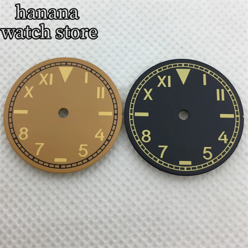 BLIGER29mm Dateless watch dial With Hands C3 luminous Hands Fit NH34 35 36 ETA 2836 2824 PT5000 DG2813 Miyota 8215 8205 Movement