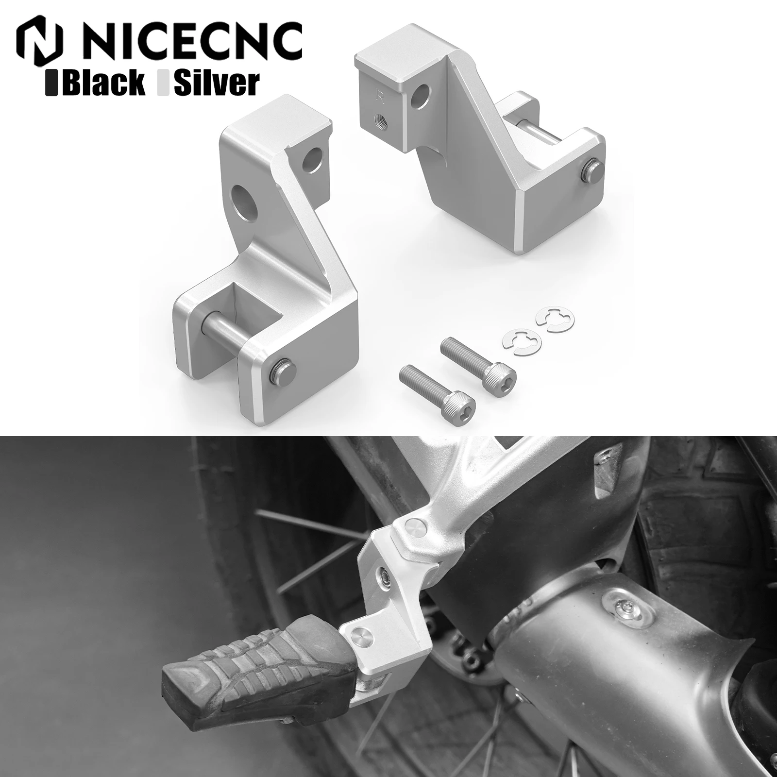 

For BMW R1250GS R1250GS Adventure 2018-2024 Passenger Footrest Lowering Kit R1250GS 2018-2023 R1250GSA R1250GS ADV 2018-2024