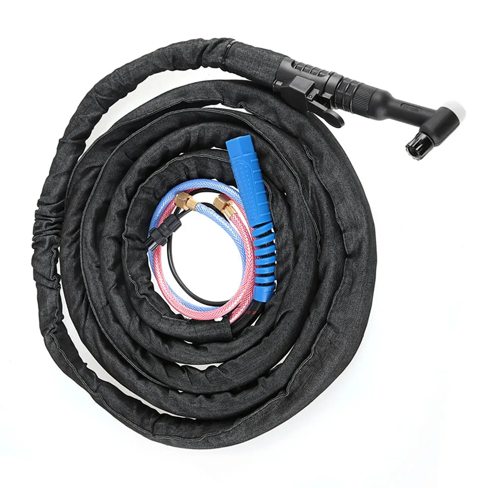 WP18 WIG Agon Schweißbrenner-Set, wassergekühlter Mutter-Anschluss-Set, WIG-Schweißbrenner, 350 A, 4 m Kabel, 16 mm (männlich), Gewindeanschluss