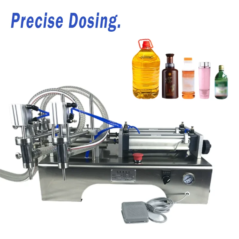 Double-Nozzle Filling Machine Industrial Liquid Packaging Equipment Quantitative Valve Filling Machine