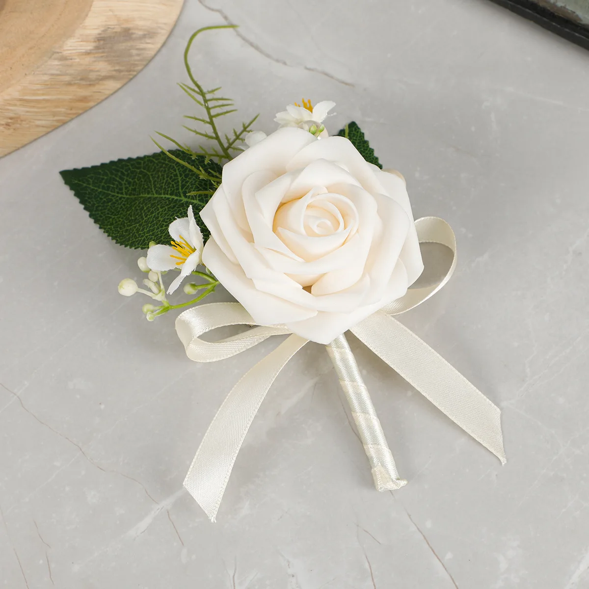 Korean Wedding Forest Series Corsage Bride Bridesmaid Wedding Decoration Accessory Artificial Rose Ball Party Breastpin Ornament