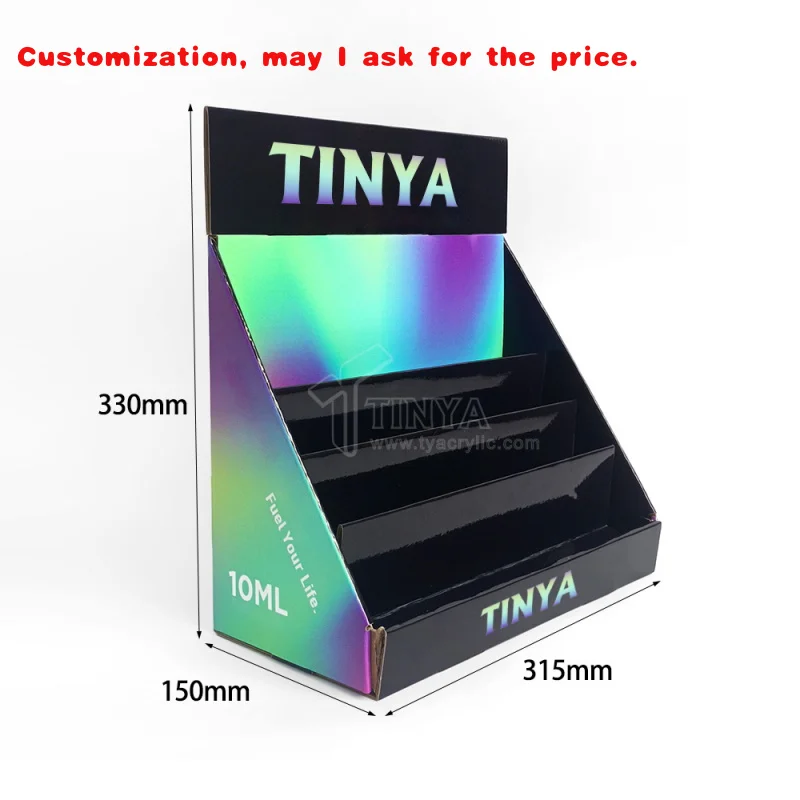 custom.Detachable Printing Acrylic Desktop Display Stand Shelves