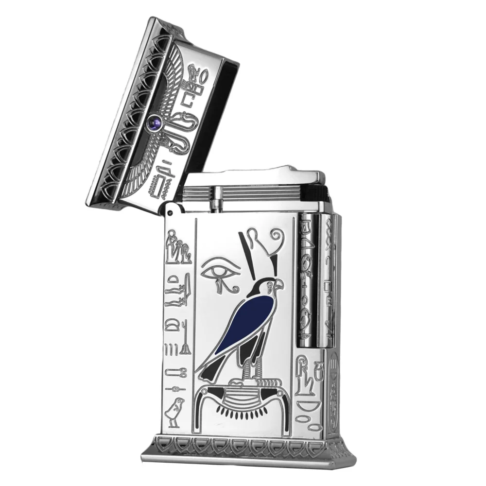 

Зажигалки в стиле фараона: золотые, серебряные, латунные, многоразовые газовые зажигалки для курения табака и сигар, с возможностью индивидуализации