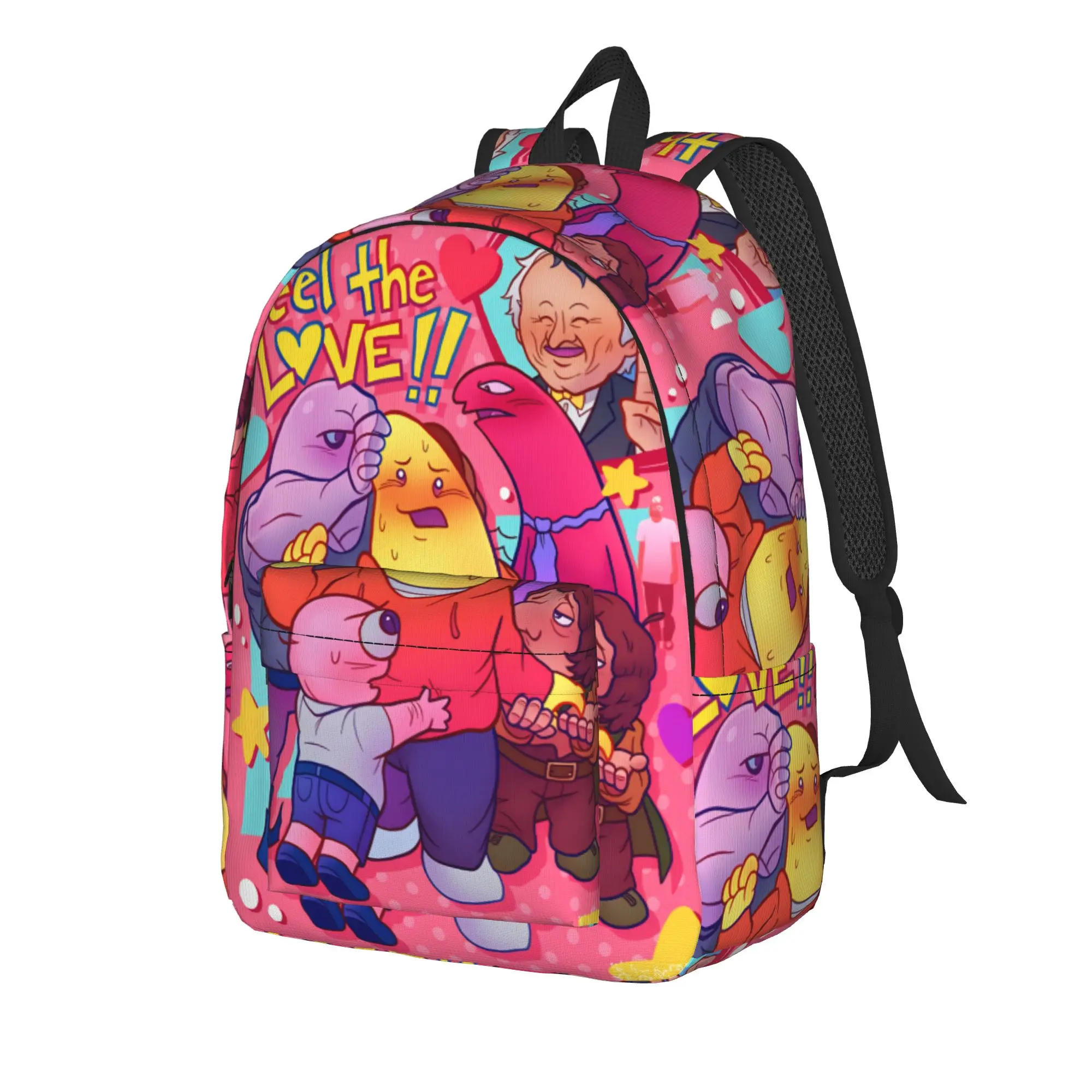 Smiling Friends Pim And Charlie Backpack  Stylish Backpacks Girl Outdoor Big High School Bags Design Rucksack