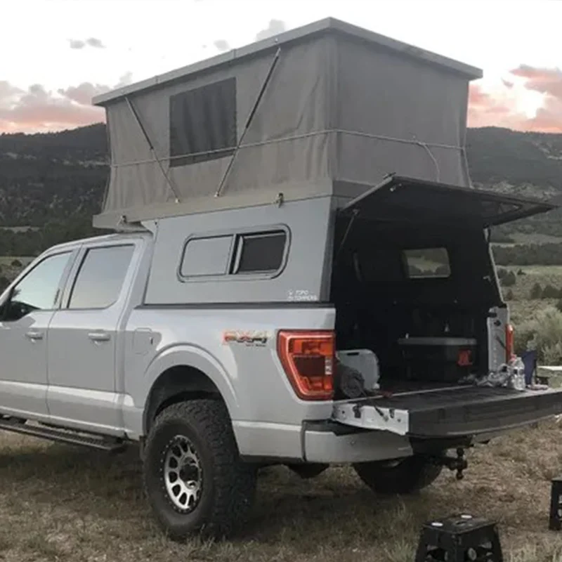 Ultralight Soft Roof Top Tent Pickup Truck Canopy Quick Open 2 to 3 Person Camping for F150