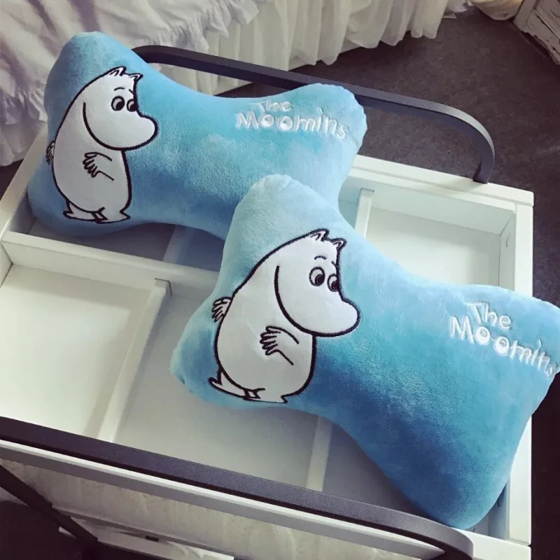 New Cartoon Moomins Popular Car Seat Belt Shoulder Cover Soft Neck Rest Pillow Lovely Style Practical Car Interior Decorations view 4