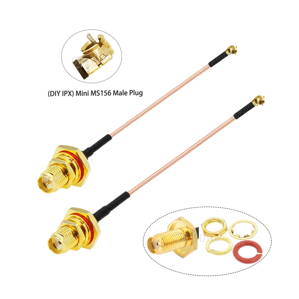 RG178 Cable DIY IPX Mini MS156 Male to WP SMA Female Connector RF Coaxial Pigtail Extension Jumper for LTE Modem Yota LU150