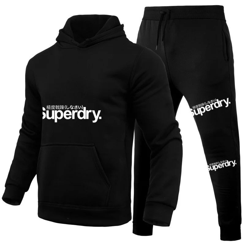 Fashion and leisureMenWomen 2PcsSets Sweatshirt Hoodies Pants 2024 Male Gyms Fitness Tops Joggers Sportswear Tracksuits