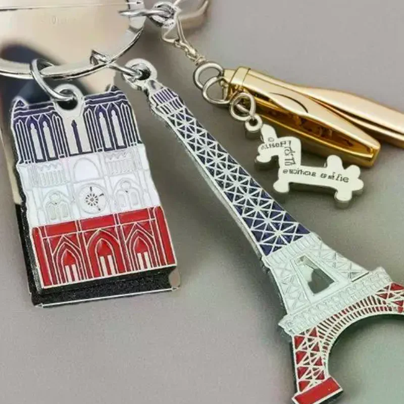 Eiffel Tower Zinc Alloy Keychain Women's Bag Pendant Charm Exquisite Souvenirs Keyring Ideal Accessory Gift For Travelers Lovers