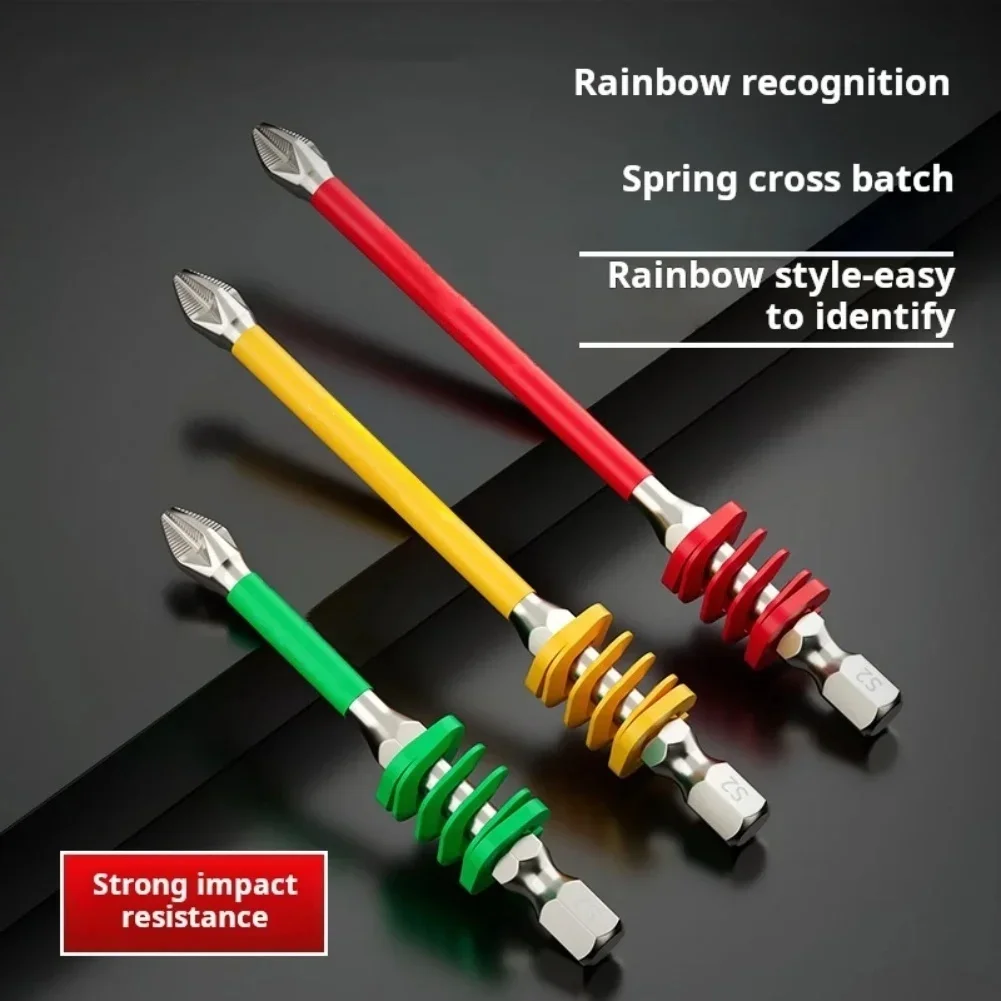 1/3 قطعة مفك الربيع بت المغناطيسي PH2 سائق المسمار المضادة للانزلاق 60/90/110 مللي متر 1/4 ''عرافة عرقوب الحفر رئيس أداة إصلاح الكهربائية