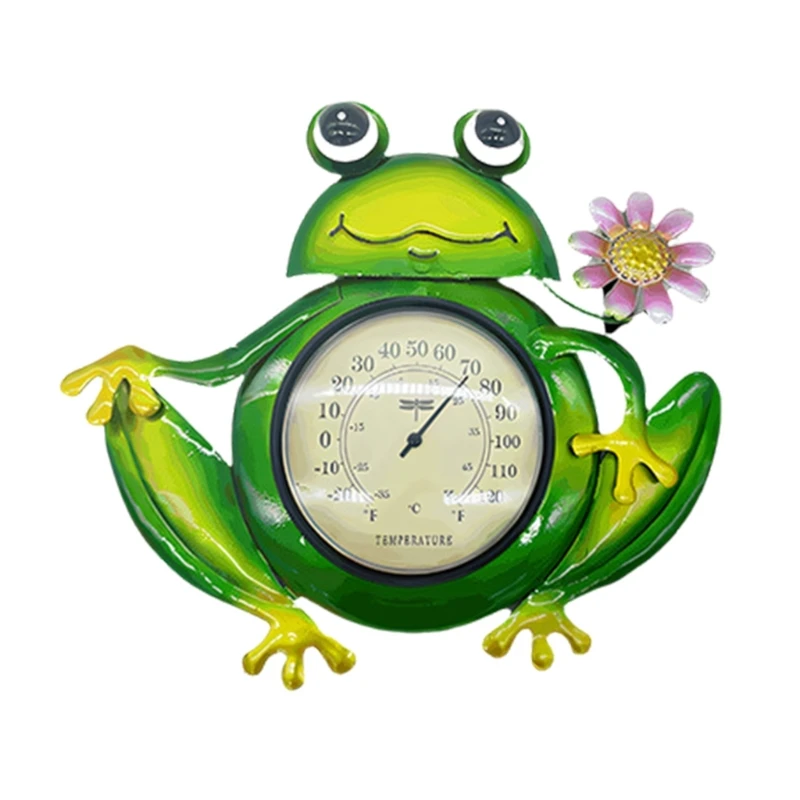 D84F Animal Themed Garden Weather Monitor With Adjustment Feature Excellent For Fence And Porchard Enhancement