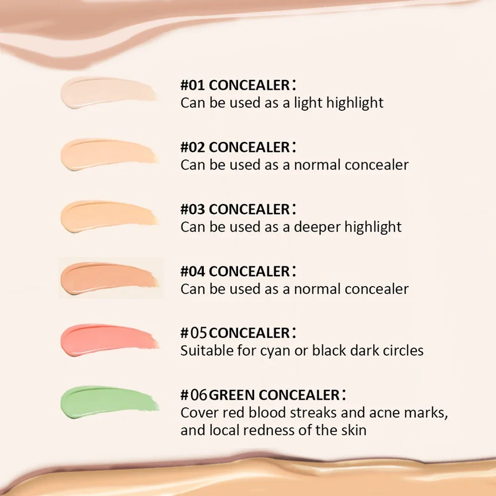 3-kleuren crème concealer volledige dekking, foundation contour make-up paletten, kleur corrigerende concealer voor donkere kringen vlekken