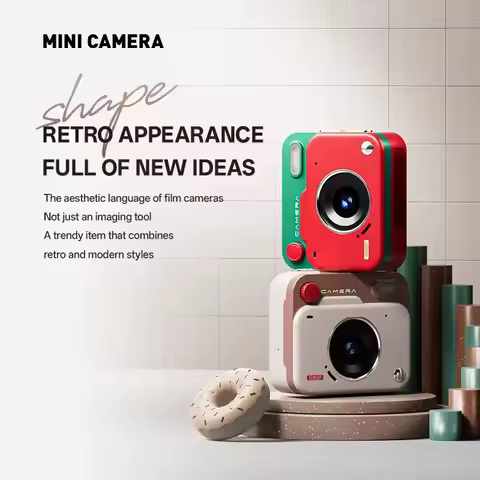 CCD Digital Camera Travel Selfie Camara 1.77-inch IPS Mini Entry-Level Campus Party Retro HD Student Display Cam 1080P Kids B1Y7
