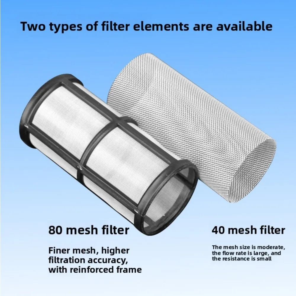 فلتر ما قبل الأنابيب، مصفاة بلاستيكية لترشيح رواسب أنابيب الحديقة، والري، وغسيل السيارات ومنقي مياه تربية الأحياء المائية #2