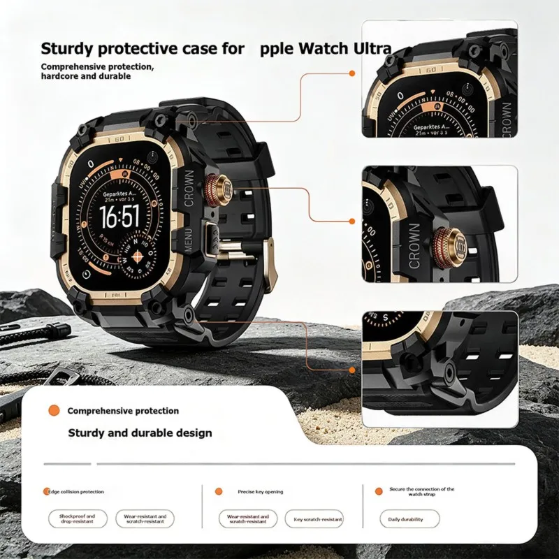 B86B-Shockproof Full Protection Cover For Watch 49Mm 1-4 Gen-Mod Case