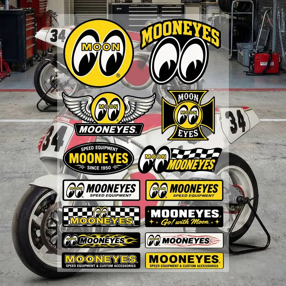 M-OON-EYES Aesthetic Graffiti Stickers Waterproof PVC Decals for Car Motorcycle Skateboard Helmet Notebook