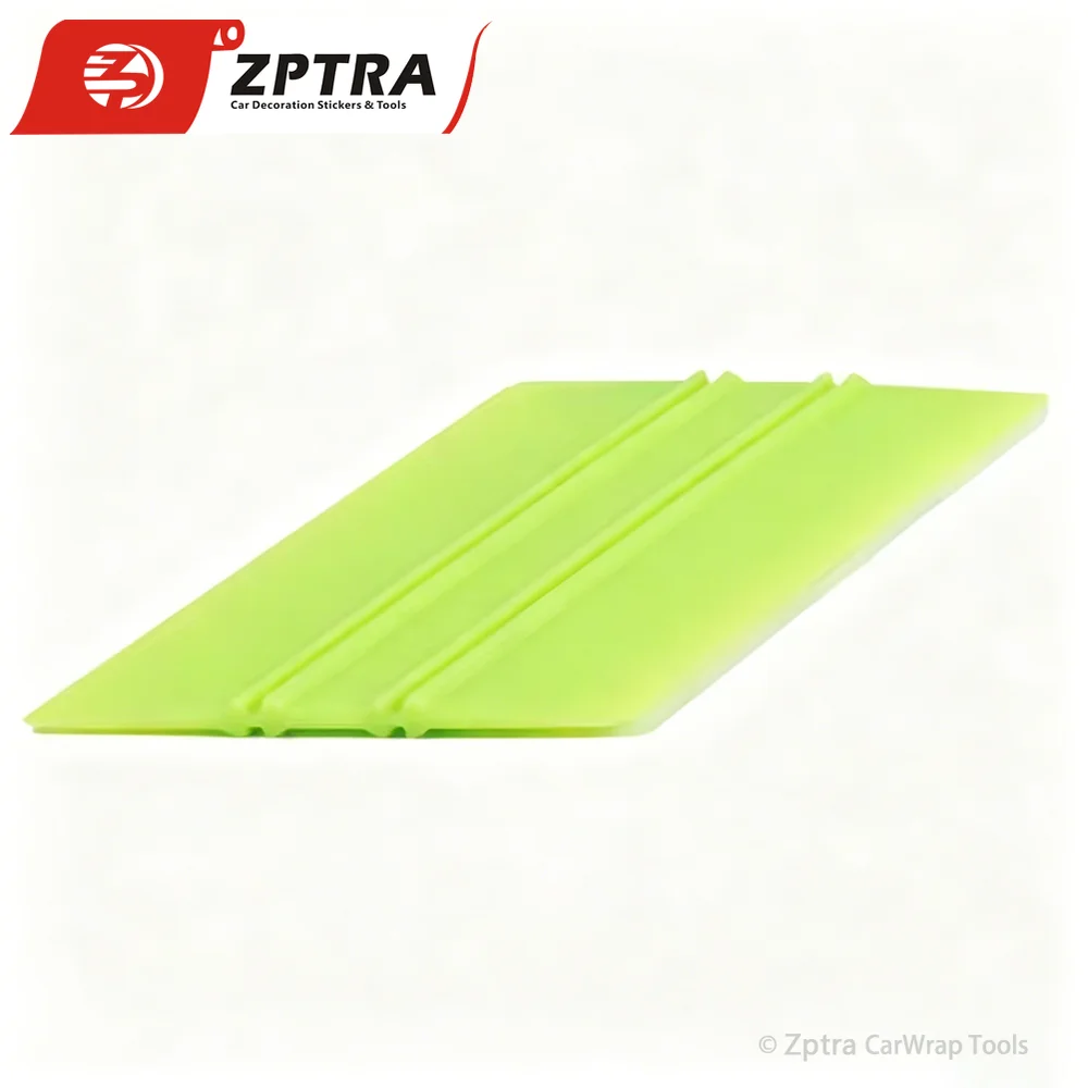 Green Yellow Diamond Shaped PP Soft Scraper Car Film Tool for Car Body and Window Edge Wrapping