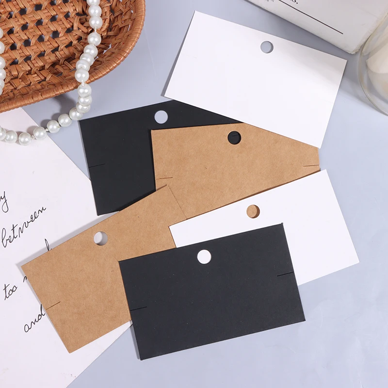 Y 50Pcs Kraft Paper Card Bracelet Display Card Paper Necklace Headband Hairpin Packaging Card Jewelry Display Cardboard Holder