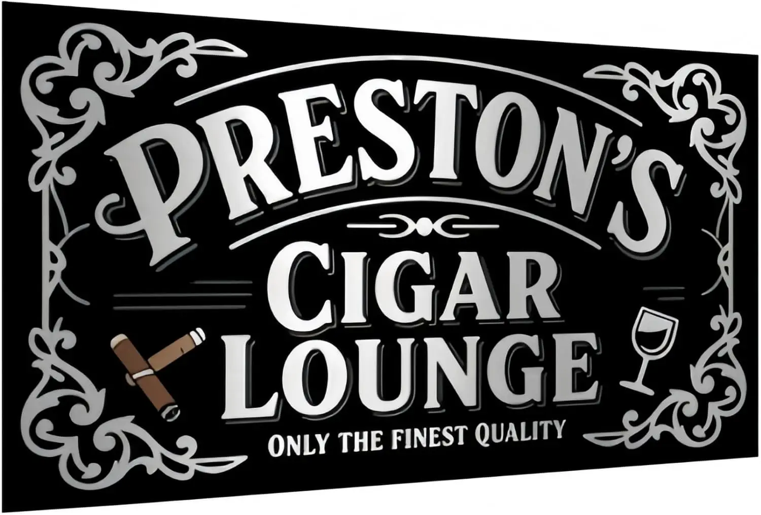 Retro Metal Sign – Classic Cigar Design Wall Plaque –   Tin Decor for Kitchen, Bar, Cafe, or Game Room--Tin Sign