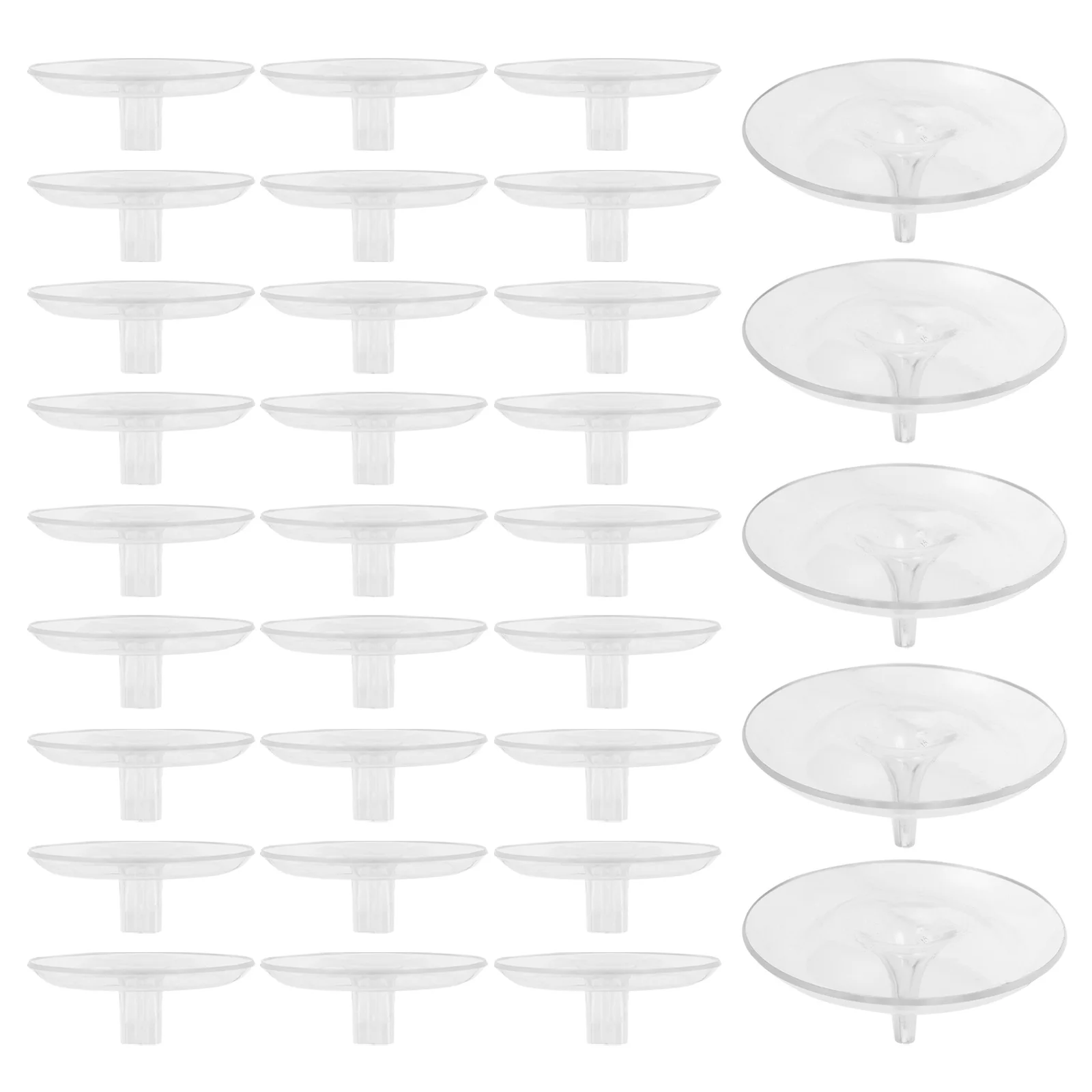 

40pcs Water 50Mm Transparent Hydroponic Floating Flower Display Holder Plastic Floral Arrangement Insert For Vase Desktop Garden