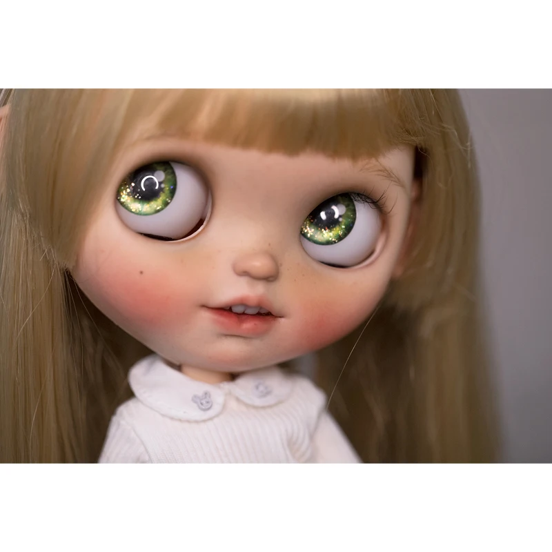 YESTARY BJD Butter Eyes Piece for Girls, Blythe Dolls Accessrespiration, Handmasades Limited, Rotterdam Kling Color Glass Eyes Chip, 1/6, 14mm