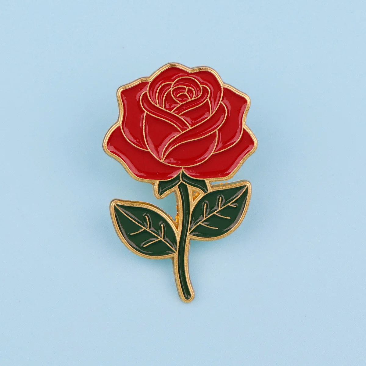Elegant Red Rose Enamel Pin Vintage Flower Brooch Lapel Pin For Backpack Jeans Bag Romantic Jewelry Gift For Her view 6