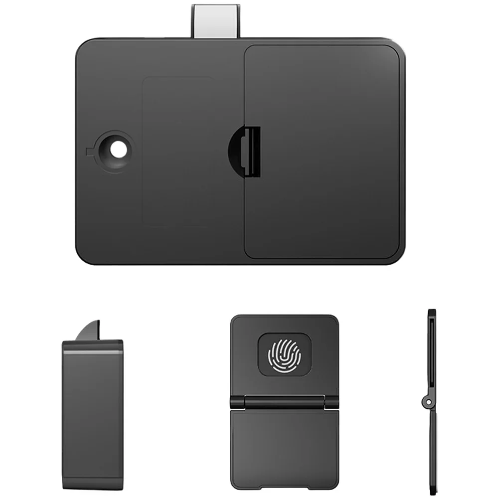 Fingerprint Access Keyless Drawer Lock Semiconductor Fingerprint Stores Up To 20 Fingerprints Stainless Steel Lock Head