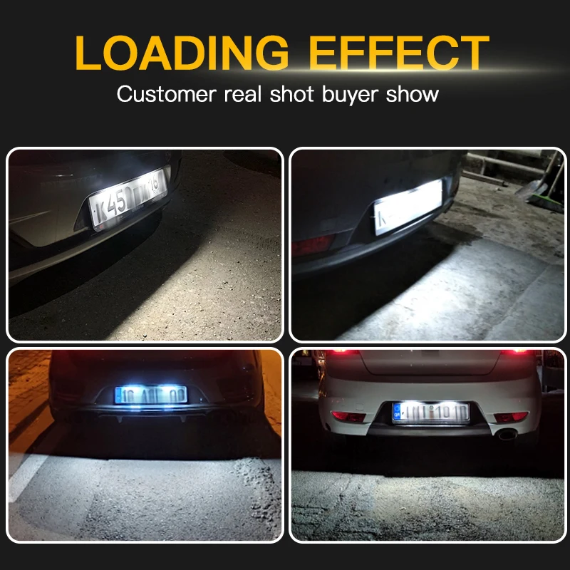 Error Free 18SMD LED License Plate Lamp Compatible with Hyundai i30 Accent Elantra GT Hatchback 2011-2017 Kia Pro Ceed Ceed MK2 view 6