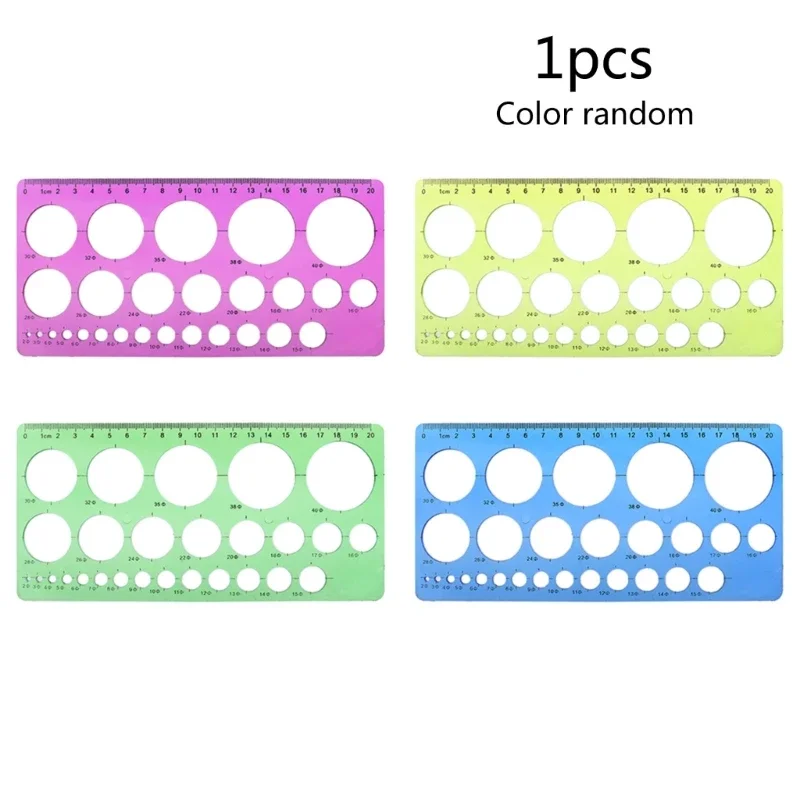 20 for cm Clear Circles Geometric Ruler Template School Stationery for Child Stu