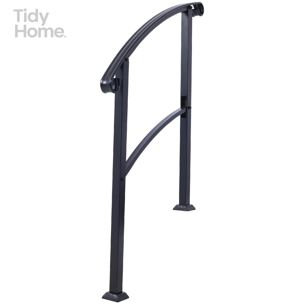 Handrails for Outdoor Steps,Fit 1or3 Steps Outdoor Stair Railing,Flexible Front Porch Hand Rail,Versatile Transitional Handrails