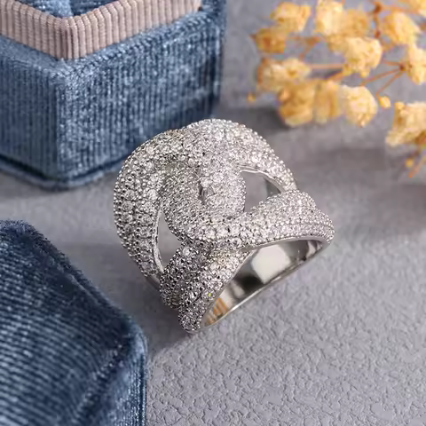 Original Design D Color Diamond Ring for Women Man 925 Silver Plated Diamond Test Pass Anniversary Jewelry