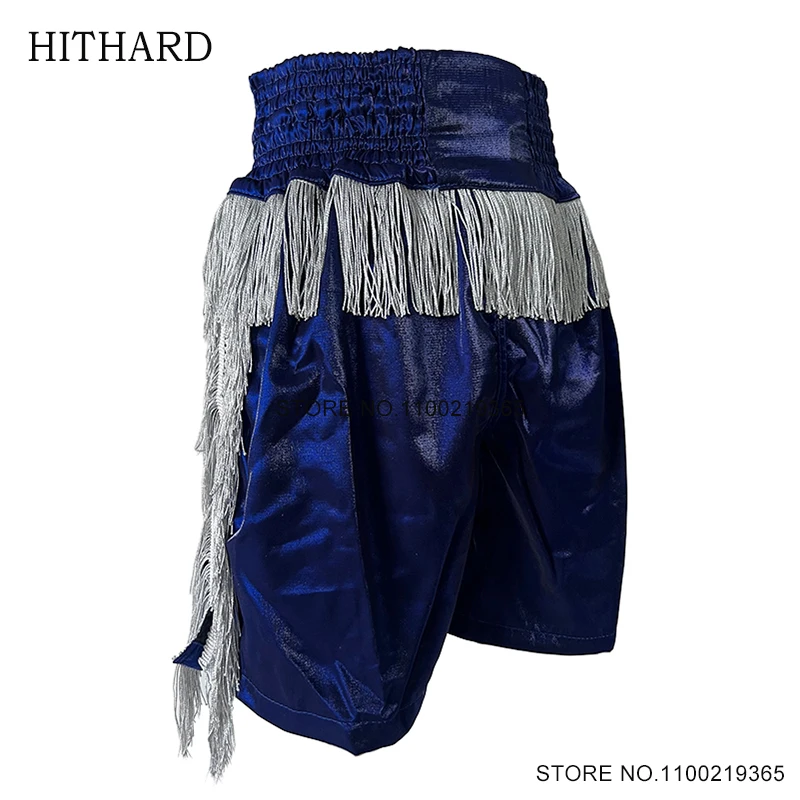 Fight Kickboxing Shorts Tassels Muay Thai Boxing Pants Men Women Child Martial Arts MMA Clothing Gym Thaiboxing Athletic Shorts