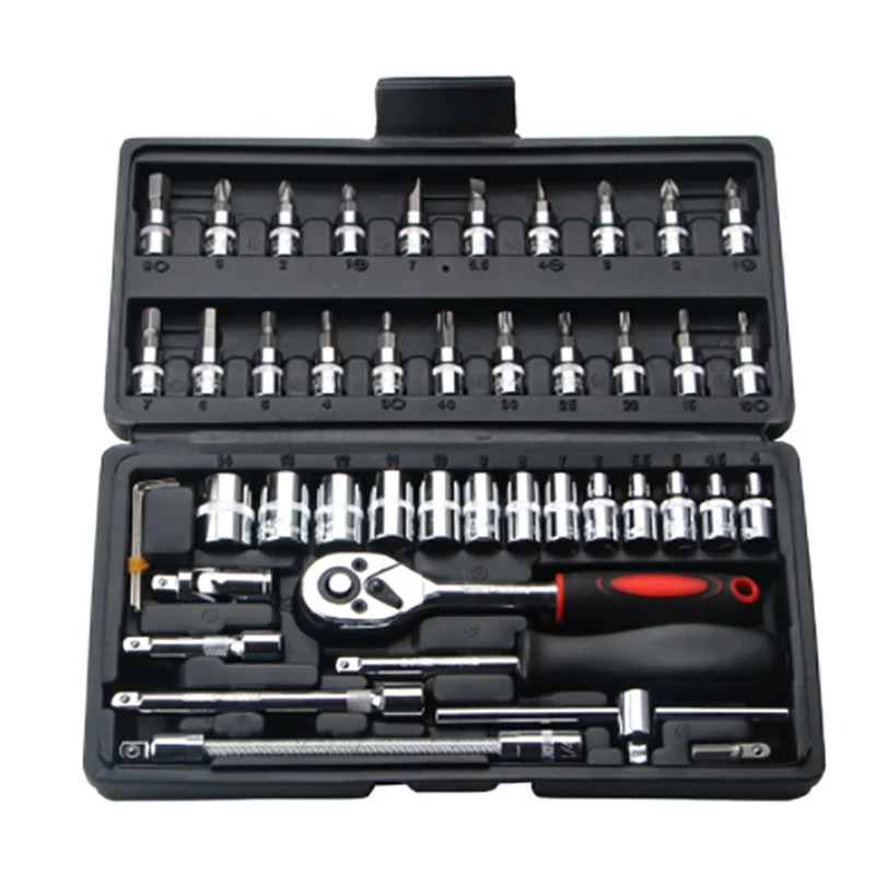 

1 Set Of Multifunctional Ratchet Wrench Set Mechanical Repair Tool Combination Kit With Carrying Case For Car Repair