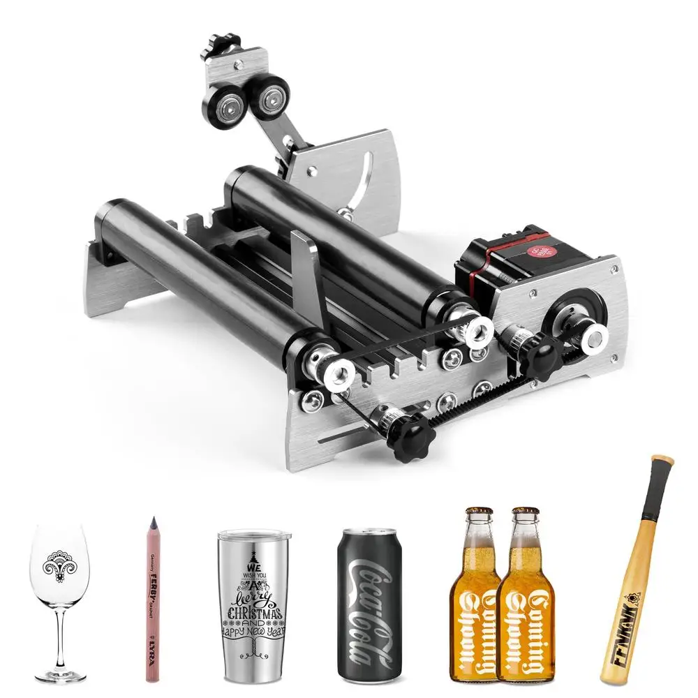 Y-axis Rotary Roller Engraving Module Curved Surface and Cylindrical Objects Compatible with XE-PRO and Closed-Loop Stepper