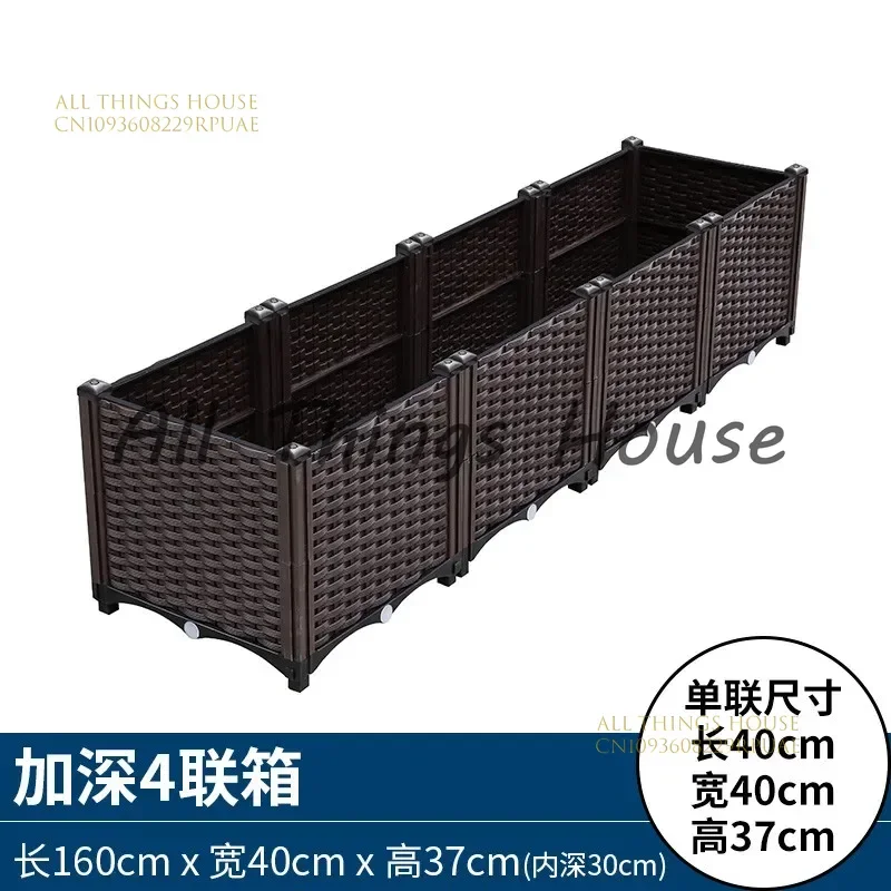 مناسبة لصناديق الزهور، وصناديق الزراعة الخارجية، وشرفات الفناء البلاستيكية الكبيرة جدًا، وصناديق خاصة لزراعة الخضروات #4