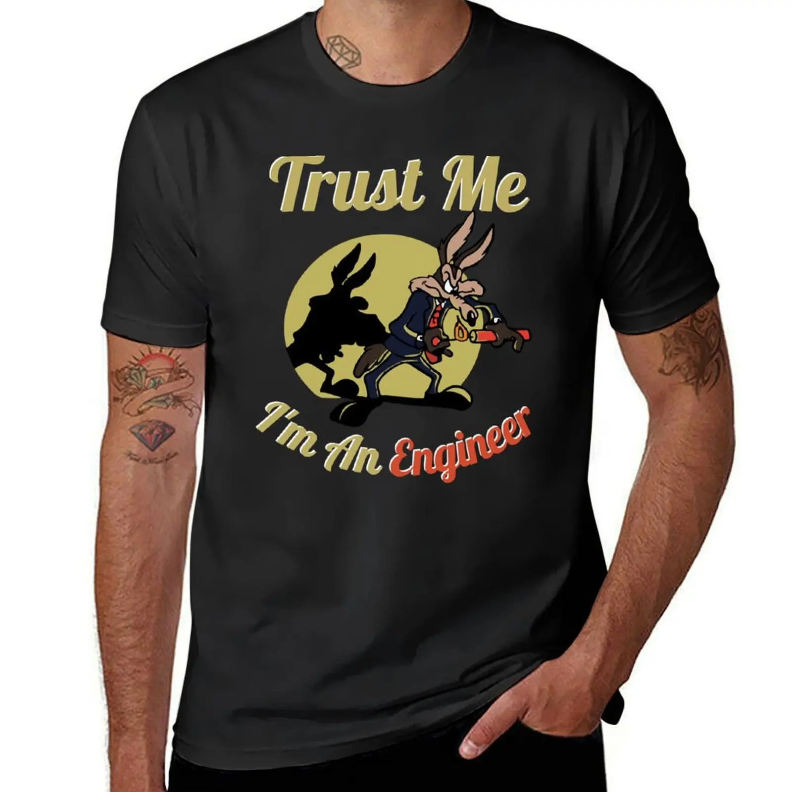 TRUST ME I'M AN ENGINEER T-Shirt sports fans boys animal print Short sleeve tee plus sizes mens graphic t-shirts big and tall