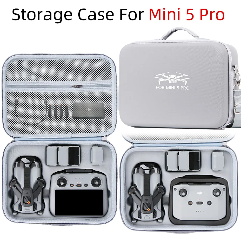 Case for Mini 5 Pro RC 2/RC-N3 Travel Shoulder Bag Outdoor Portable  PU Material For DJI Mini 5 Pro Drone Controller Accessories