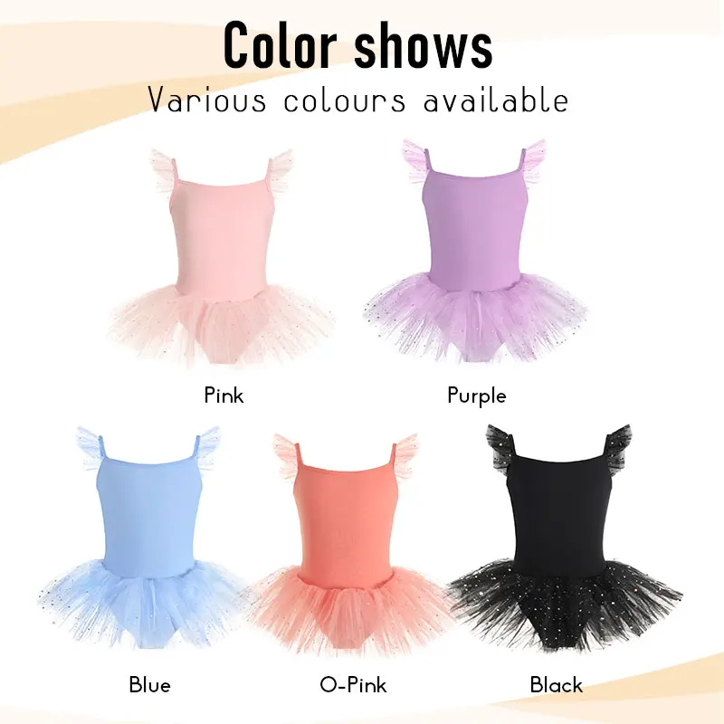 Ballet Skirt Girls Dance Leotards Party Dress Cotton Gymnastics Clothes Students Kids Children Ballet TuTu Dance Skirt Costumes