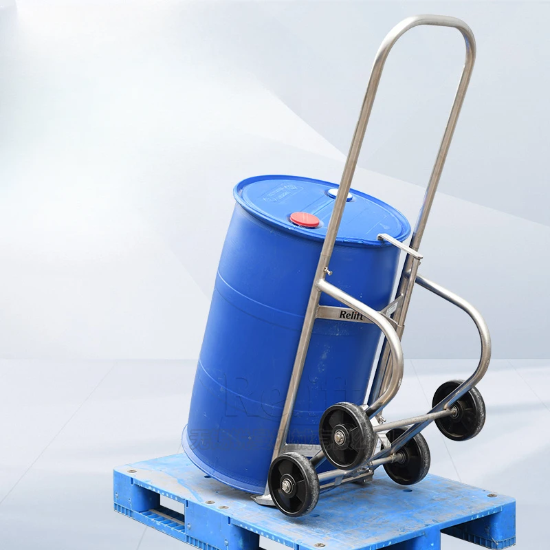 Multifunctional oil drum truck Pallet loading and unloading trolley Mechanical oil  dumping truck Round Plastic drum