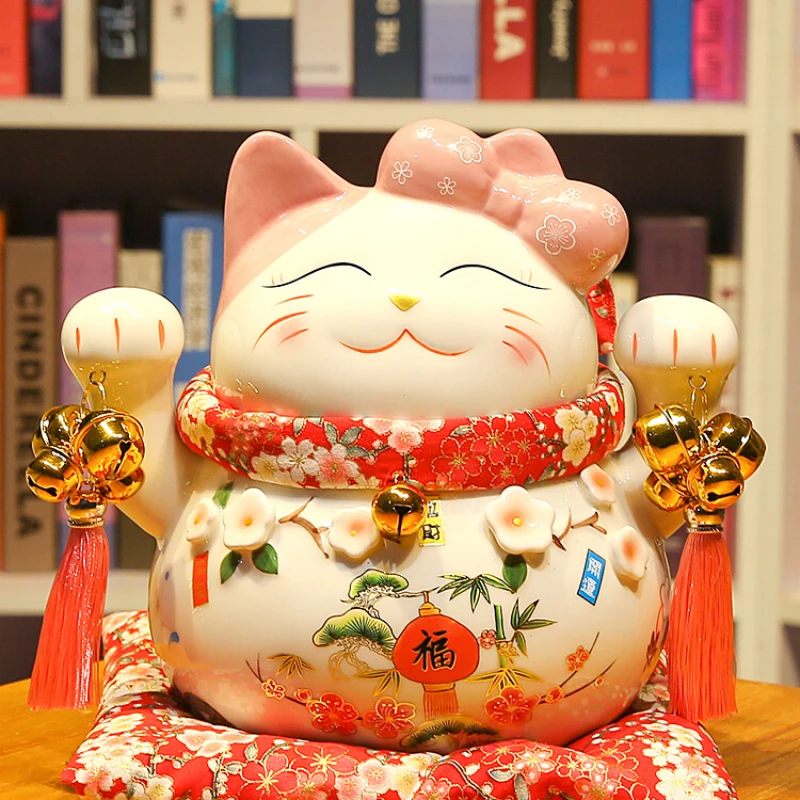 

Zhaocai Cat Decoration Opened with Lucky Cashier and Wealthy Crafts