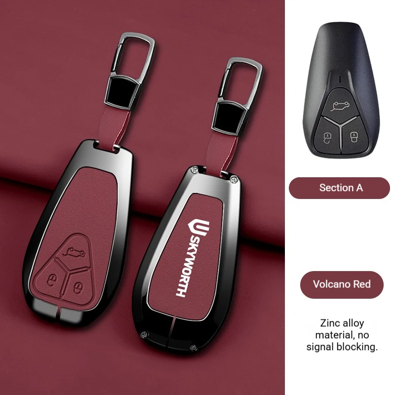 Funda protectora para llave de coche, carcasa protectora para Skyworth EV6 Skywell ET5 HT-i HTI Imperium SEV Elaris Beo Phev, accesorio de aleación de zinc