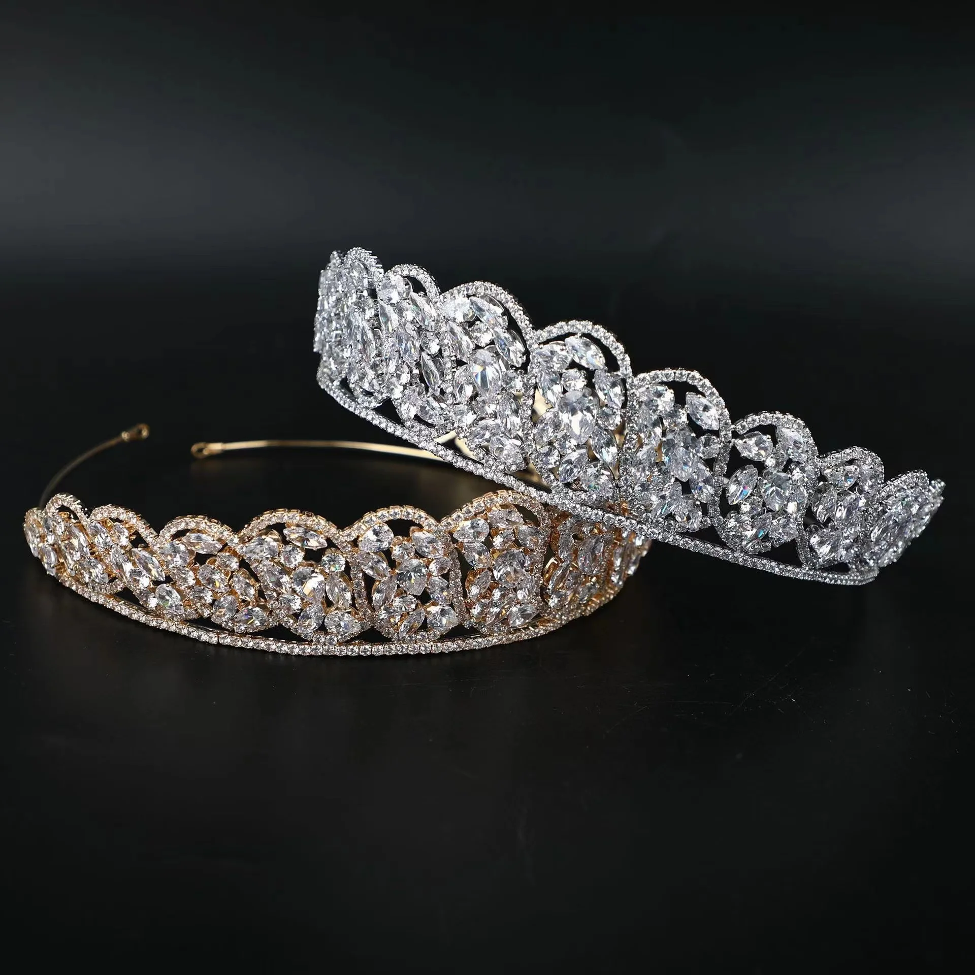 EYER Luxury Wedding Bands Zircon Bridal Tiaras Jewelry Headwear Women Crown Diadem For Pageant Party Banquet Jewelry Accessories