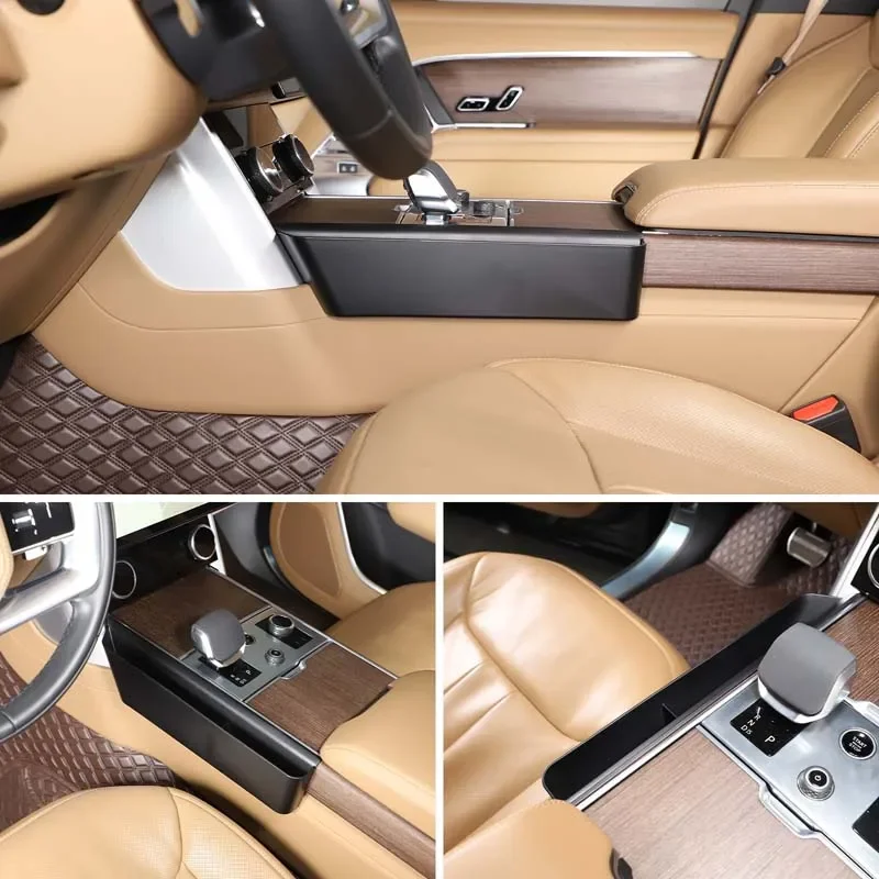 ABS Black For Land Rover Range Rover Vogue 2023+ L460 Car center console side storage box mobile phone tray interior accessories